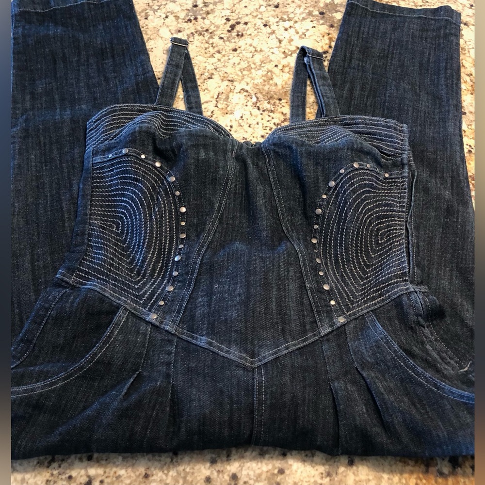 ASHLEY STEWART “old school” type jumpsuit. So cute. Adjustable straps. EUC 14